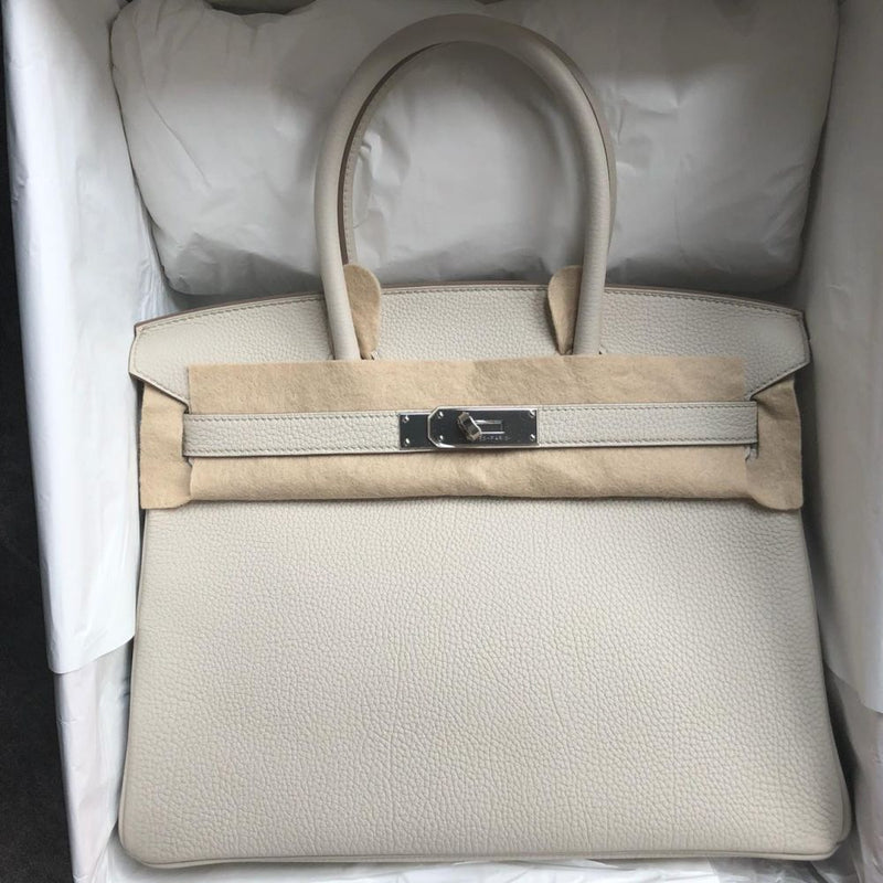 Hermès Birkin 30 Beton Togo Palladium Hardware PHW C Stamp 2018 - The French Hunter