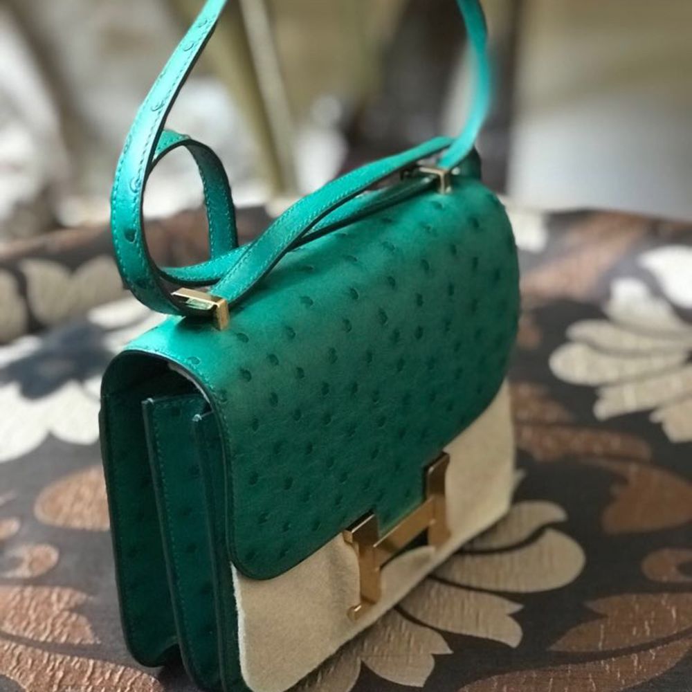Hermès Constance 18 Vert Vertigo Ostrich Gold Hardware GHW C Stamp 2018 - The French Hunter