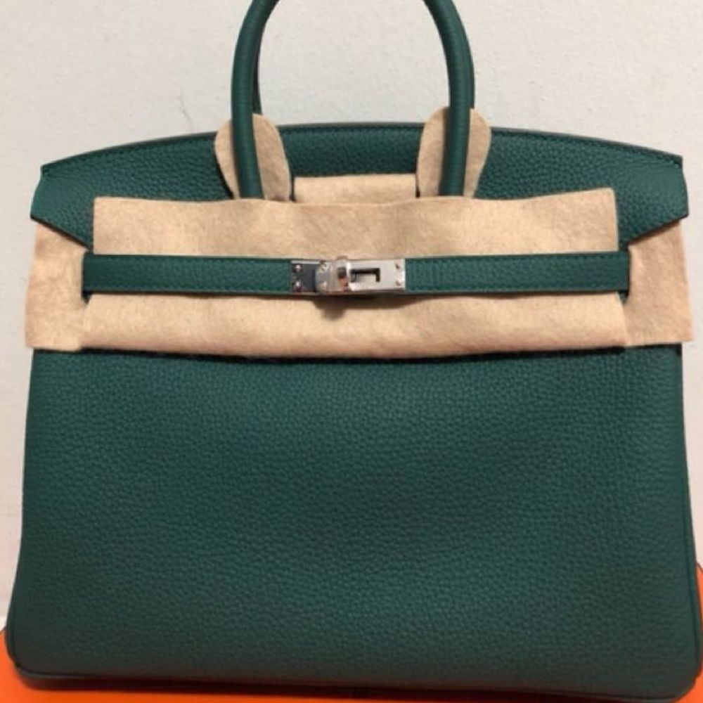 Hermes Birkin 35 Malachite Togo GHW Handbag in Box
