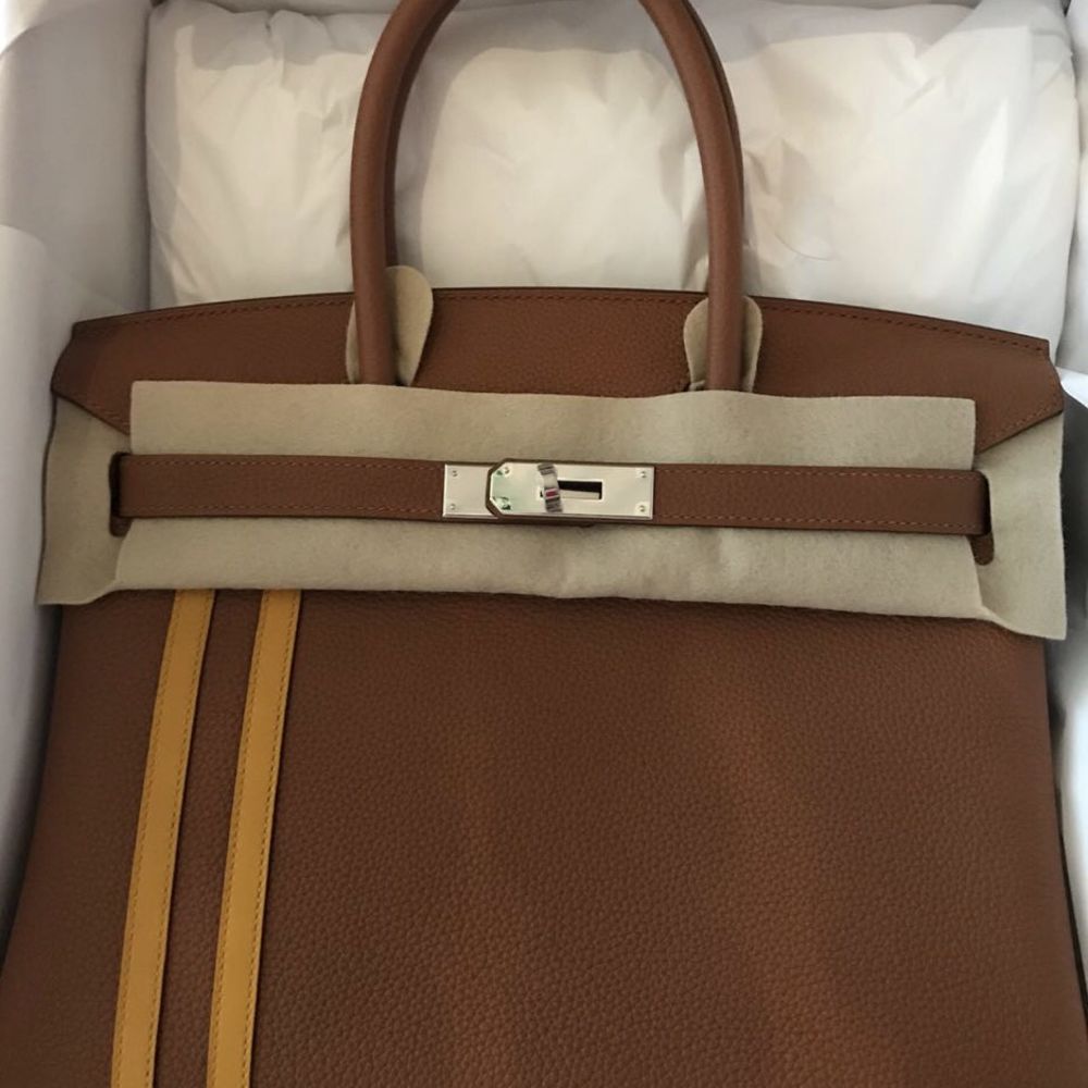 Hermès Birkin Limited Edition 30 Gold/Ambre Officier Togo Palladium Hardware PHW C Stamp 2018 - The French Hunter