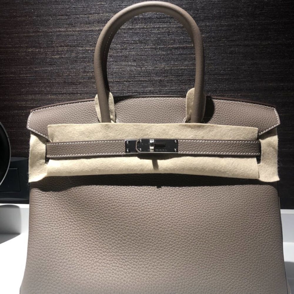 Hermès Birkin 30 Etoupe Togo Palladium Hardware PHW C Stamp 2018 - The French Hunter