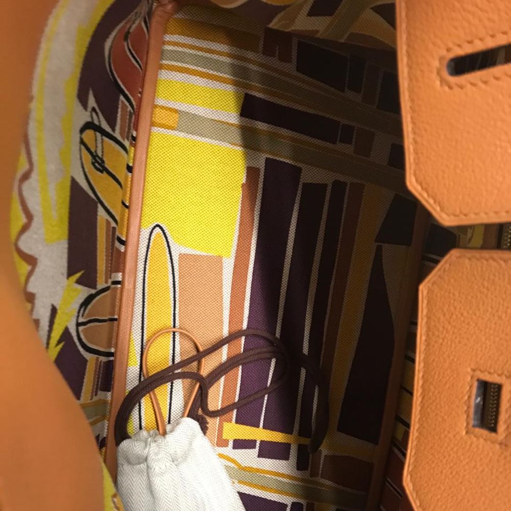 Hermès Birkin 35 Toffee Ficelle, Double Toile Sea Surf Taurillon Novillo Palladium Hardware PHW C Stamp 2018 - The French Hunter