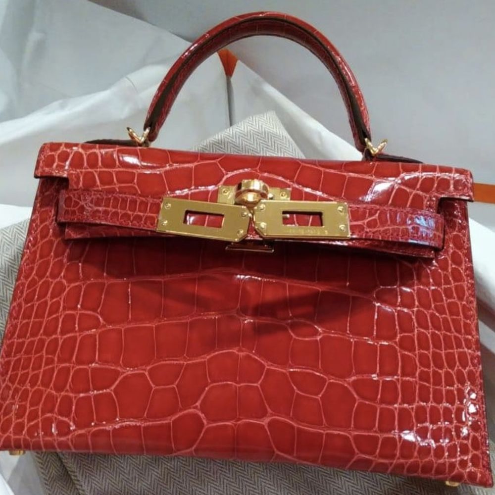Hermès Kelly 20 Braise Alligator Mississippi Lisse Gold Hardware GHW X Stamp 2016 - The French Hunter