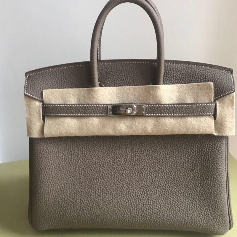 Hermès Birkin 25 Etoupe Togo Palladium Hardware PHW C Stamp 2018 - The French Hunter