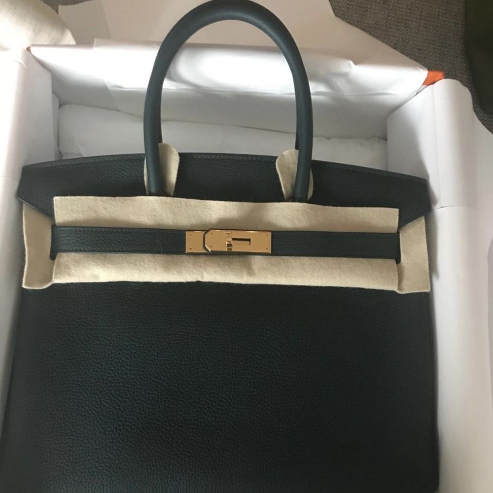 Hermès Birkin 30 Vert Cyprès Togo Gold Hardware GHW C Stamp 2018 - The French Hunter