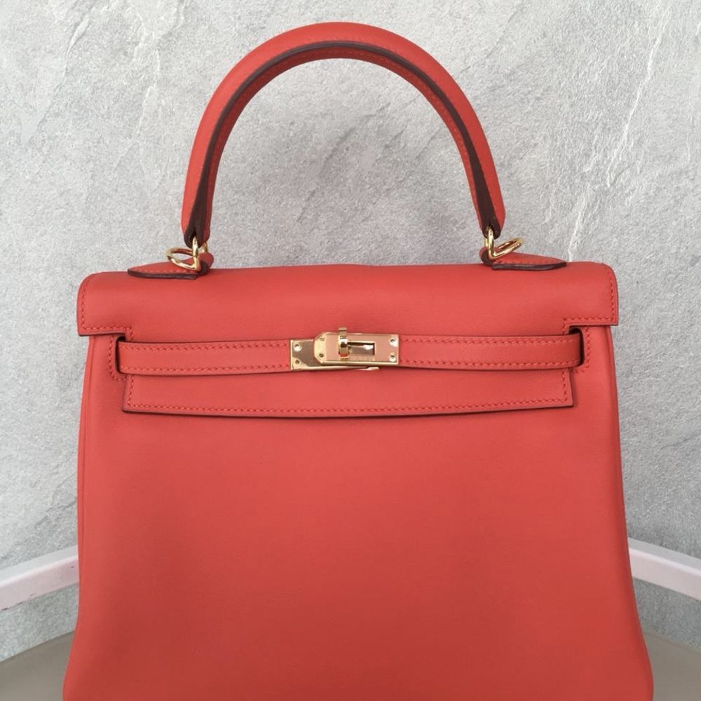 Hermès Kelly 25 Capucine Swift Gold Hardware GHW X Stamp 2016 - The French Hunter