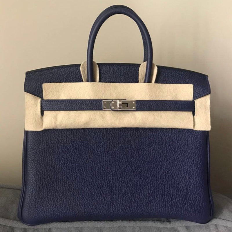 Hermès Birkin 25 Bleu Encre Togo Palladium Hardware PHW C Stamp 2018 - The French Hunter