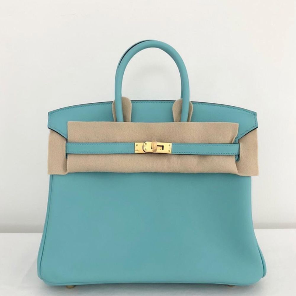 Hermès Birkin 25 Bleu Atoll Swift Gold Hardware GHW X Stamp 2016 - The French Hunter