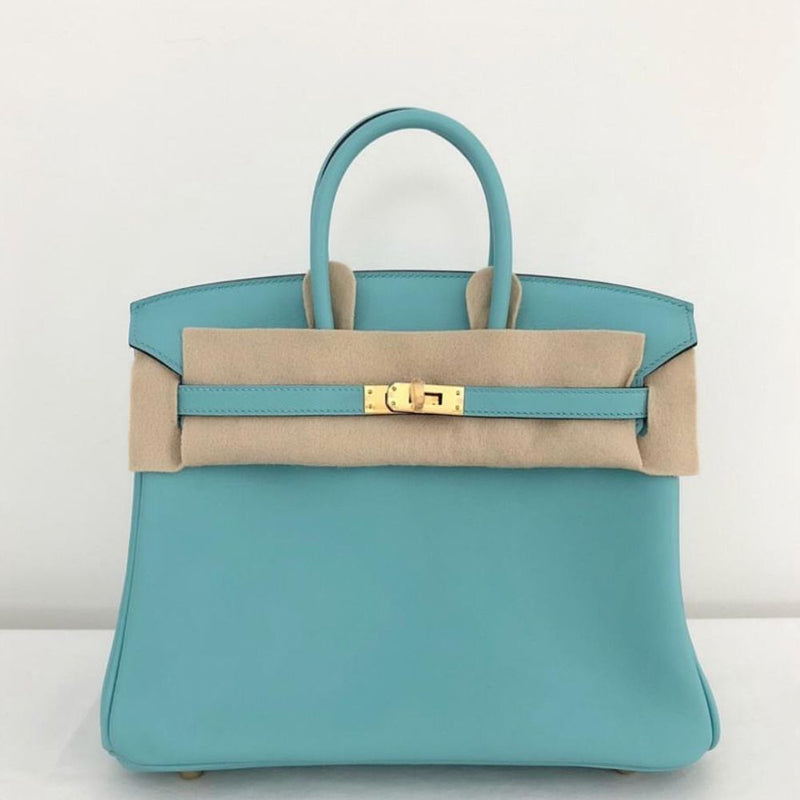 Hermès Birkin 25 Bleu Atoll Swift Gold Hardware GHW X Stamp 2016 - The French Hunter