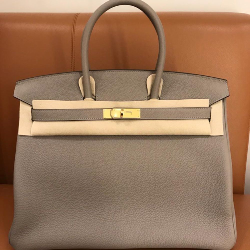 Hermès Birkin 35 Gris Asphalte Togo Gold Hardware GHW C Stamp 2018 - The French Hunter