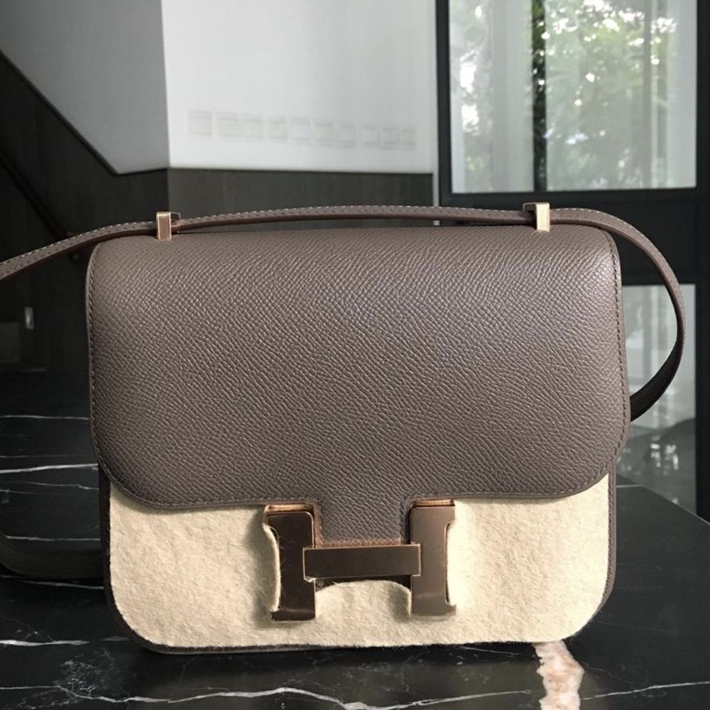 Hermès Constance 18 Gris Etain Epsom Rose Gold Hardware RGHW