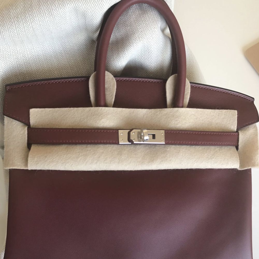 Hermès Birkin 25 Rouge H Swift Palladium Hardware PHW C Stamp 2018 - The French Hunter