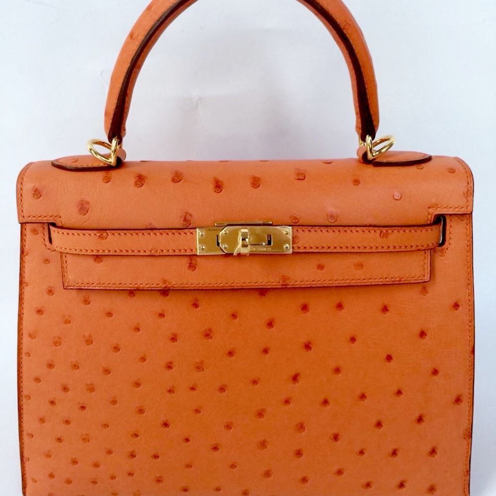 Hermès Kelly 25 Tangerine Sellier Epsom Gold Hardware GHW X Stamp 2016 - The French Hunter