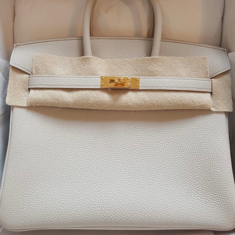 Hermès Birkin 25 Beton Togo Gold Hardware GHW C Stamp 2018 - The French Hunter