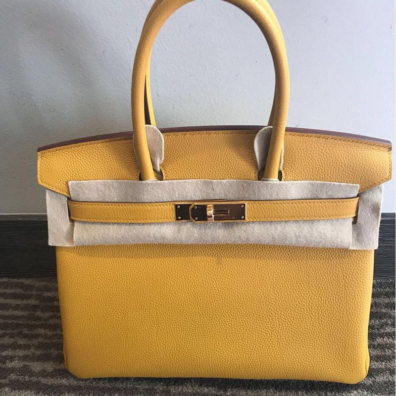 Hermès Birkin 30 Ambre Togo Gold Hardware GHW C Stamp 2018 - The French Hunter