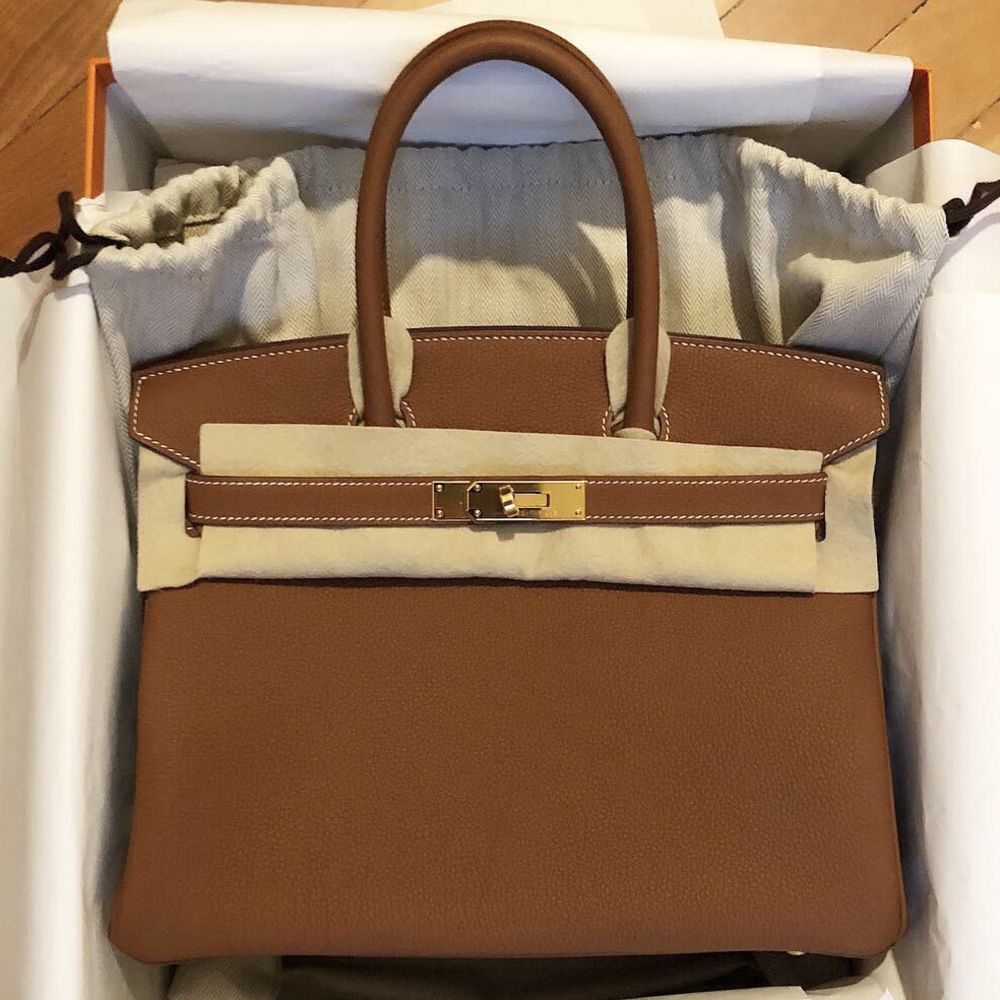 Hermès Birkin 30 Gold Togo Gold Hardware GHW C Stamp 2018 - The French Hunter