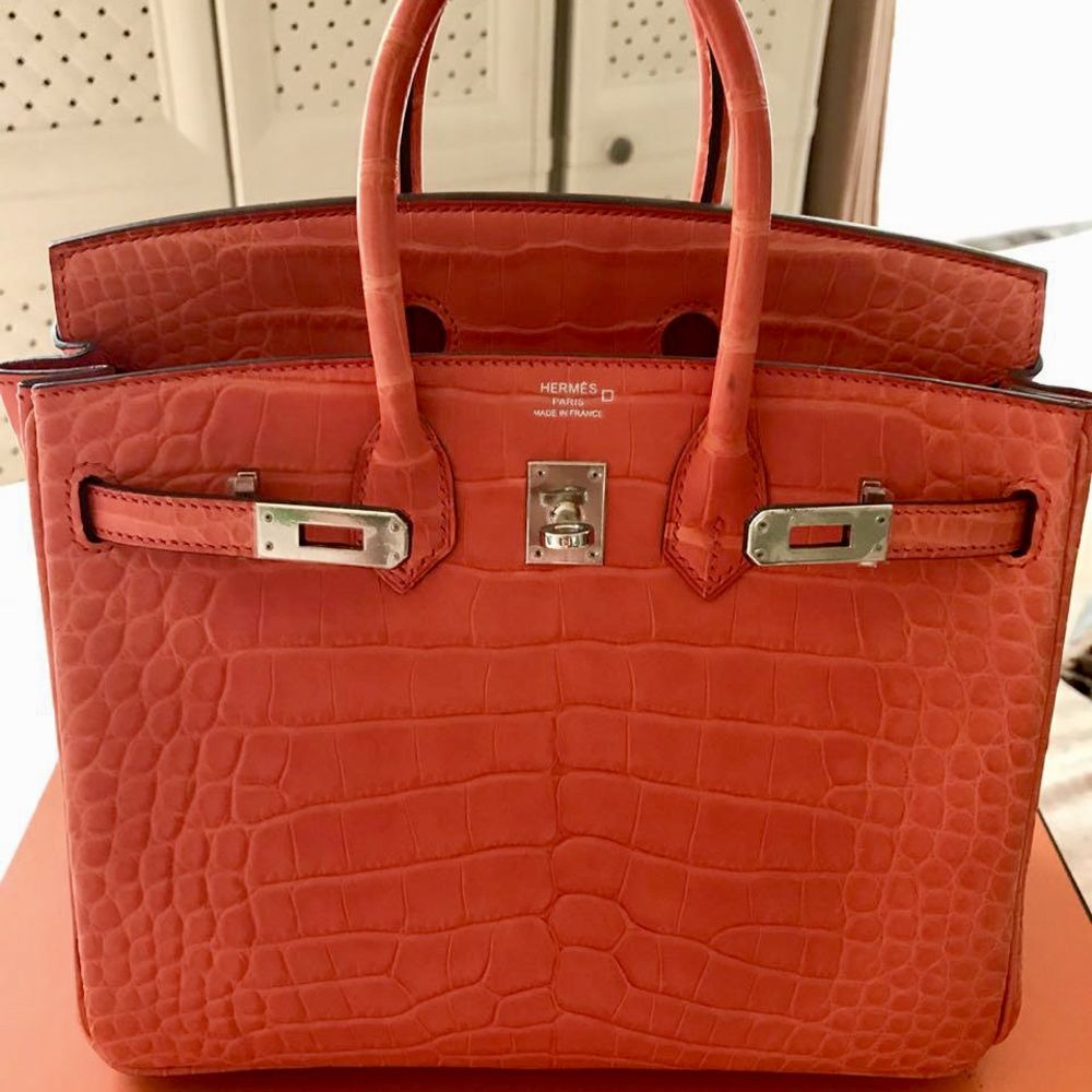 Hermès Birkin 25 Feu Alligator Mississippi Matte Palladium Hardware PHW T Stamp 2015 - The French Hunter