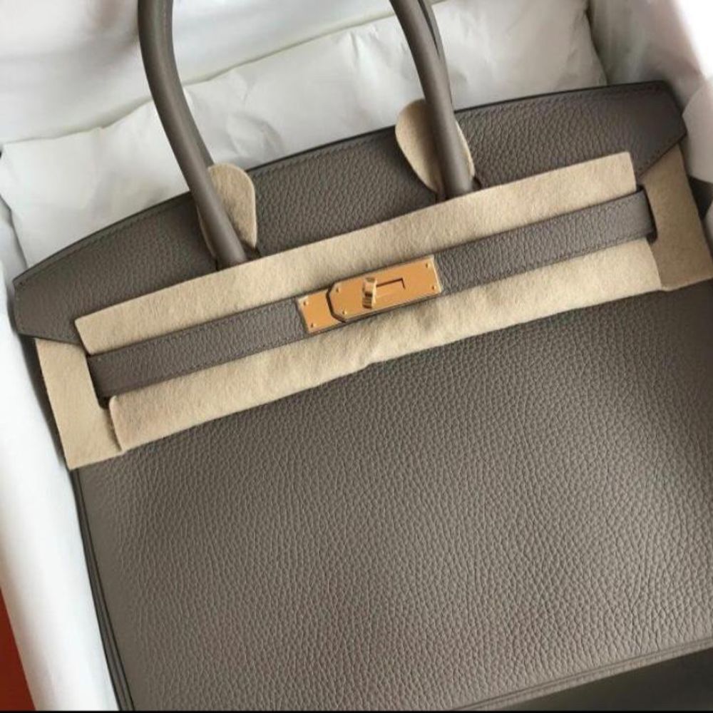 Hermès Birkin 30 Gris Asphalte Togo Gold Hardware GHW C Stamp 2018 - The French Hunter