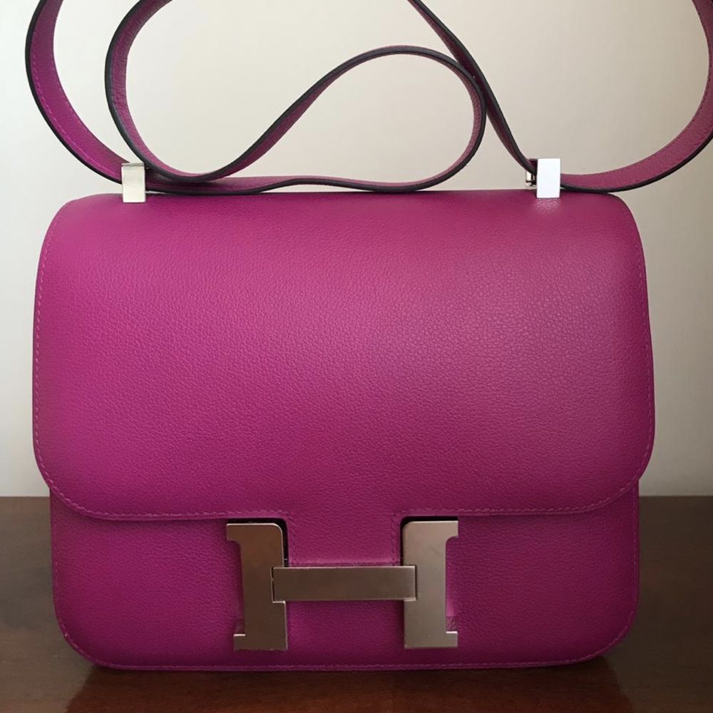Hermès Constance 24 Rose Pourpre Epsom Palladium Hardware PHW