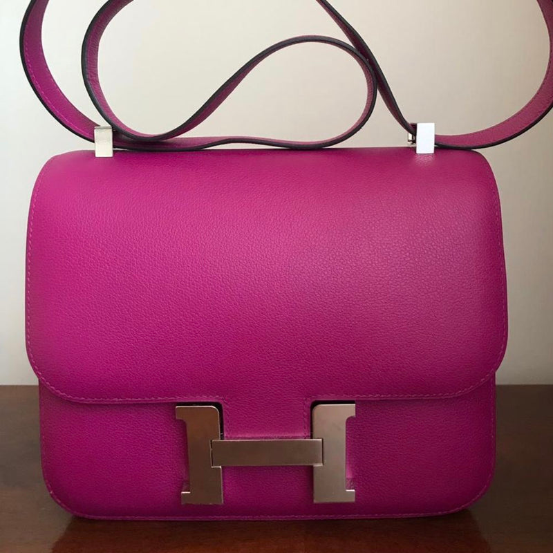 Hermès Constance 24 Rose Pourpre Epsom Palladium Hardware PHW