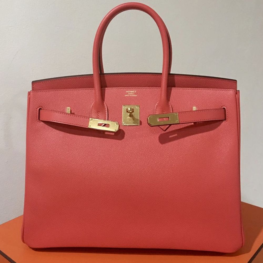 Hermès Birkin 35 Rose Jaipur Epsom Gold Hardware GHW