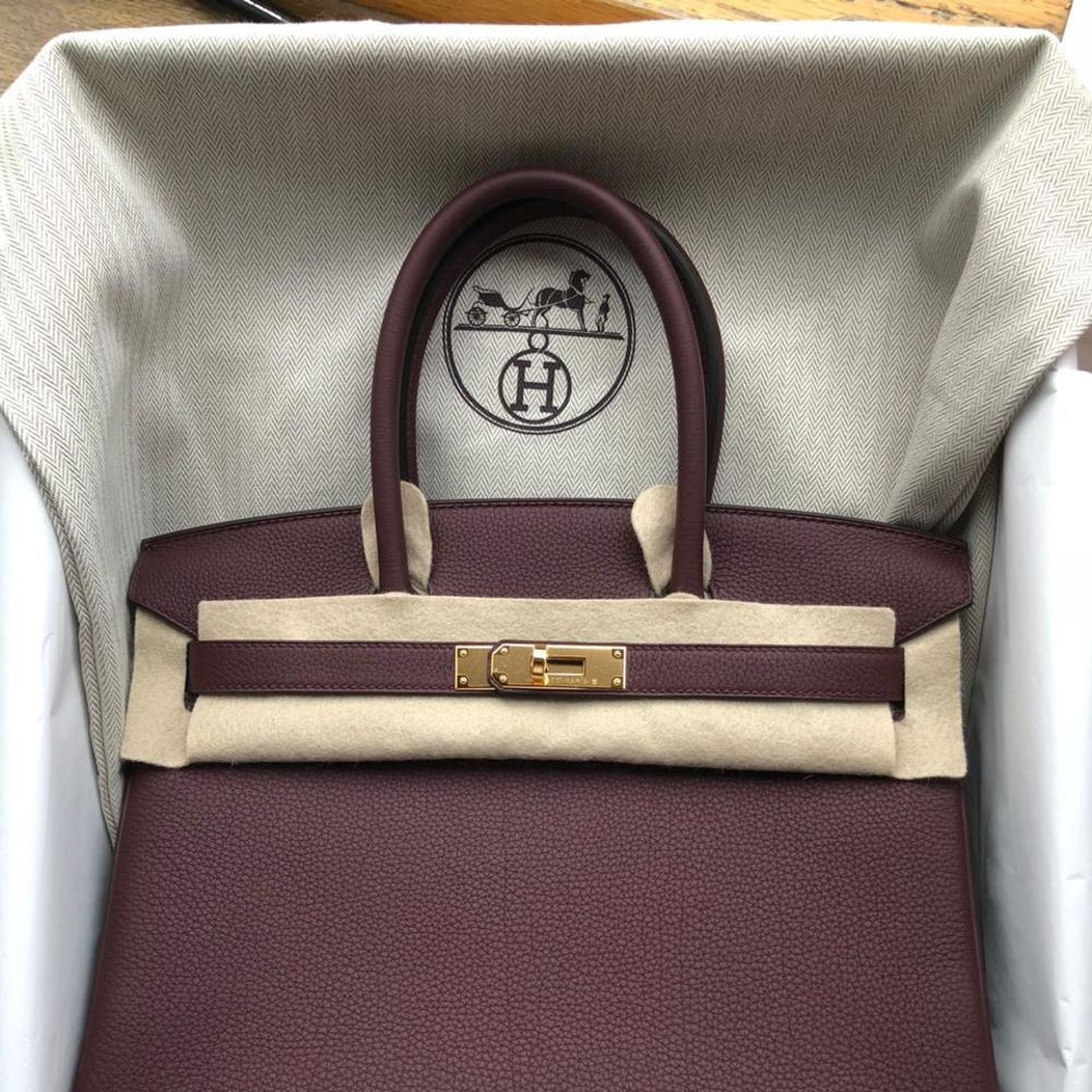Hermès Birkin 30 Bordeaux Togo Gold Hardware GHW C Stamp 2018 - The French Hunter