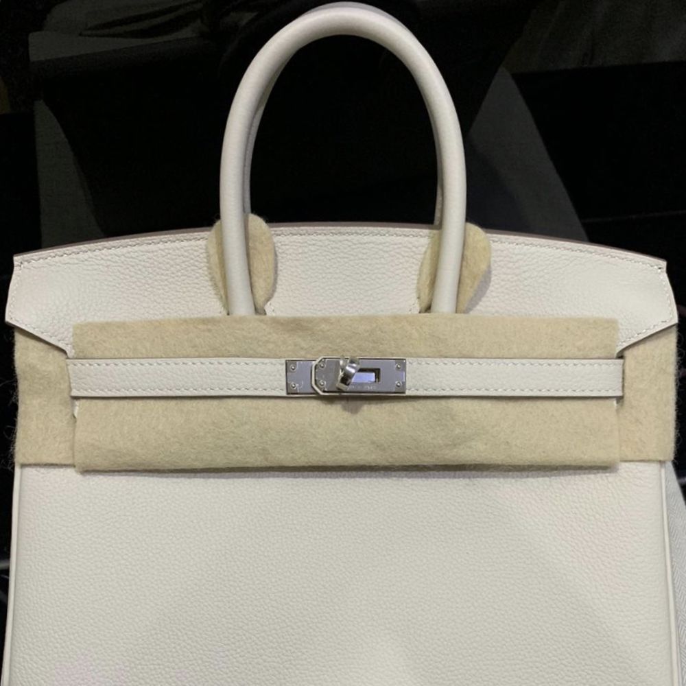 Hermès Birkin 25 Craie Togo Palladium Hardware PHW C Stamp 2018 - The French Hunter