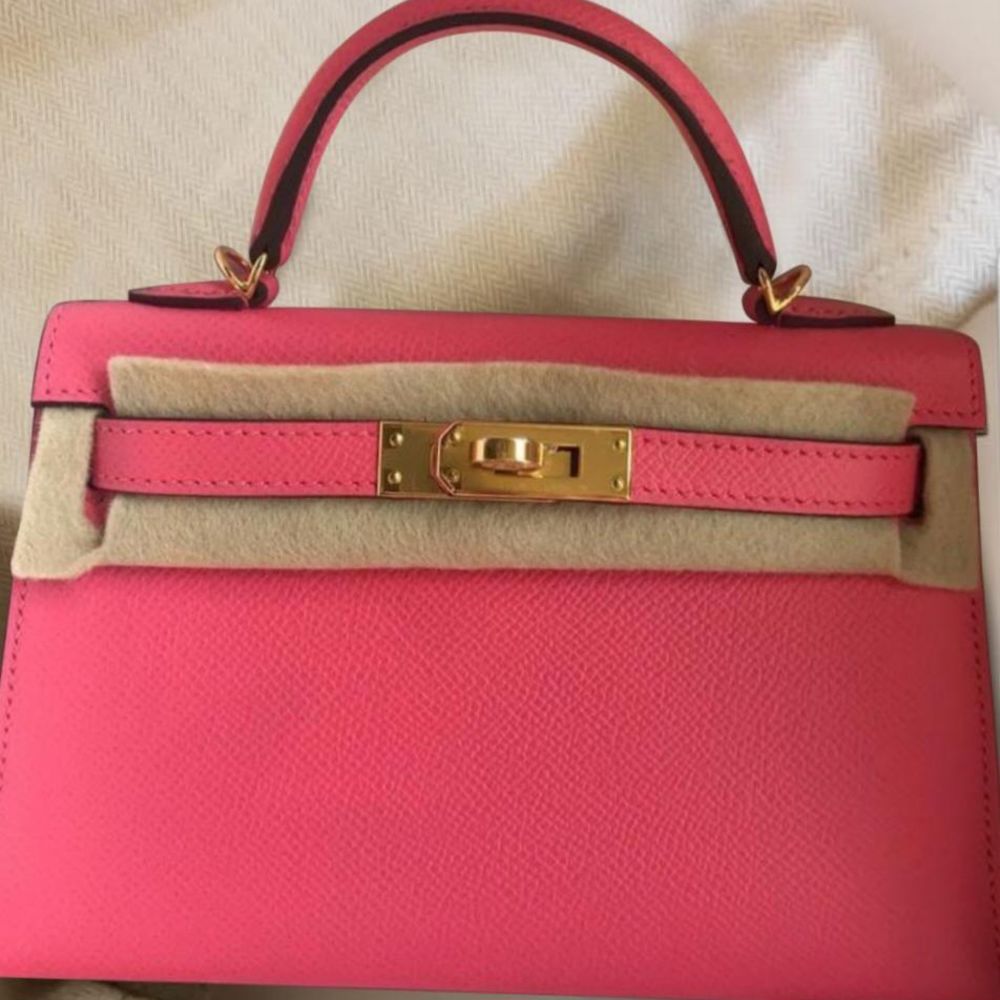 Hermès Kelly 20 Rose Azalee Sellier Epsom Gold Hardware GHW