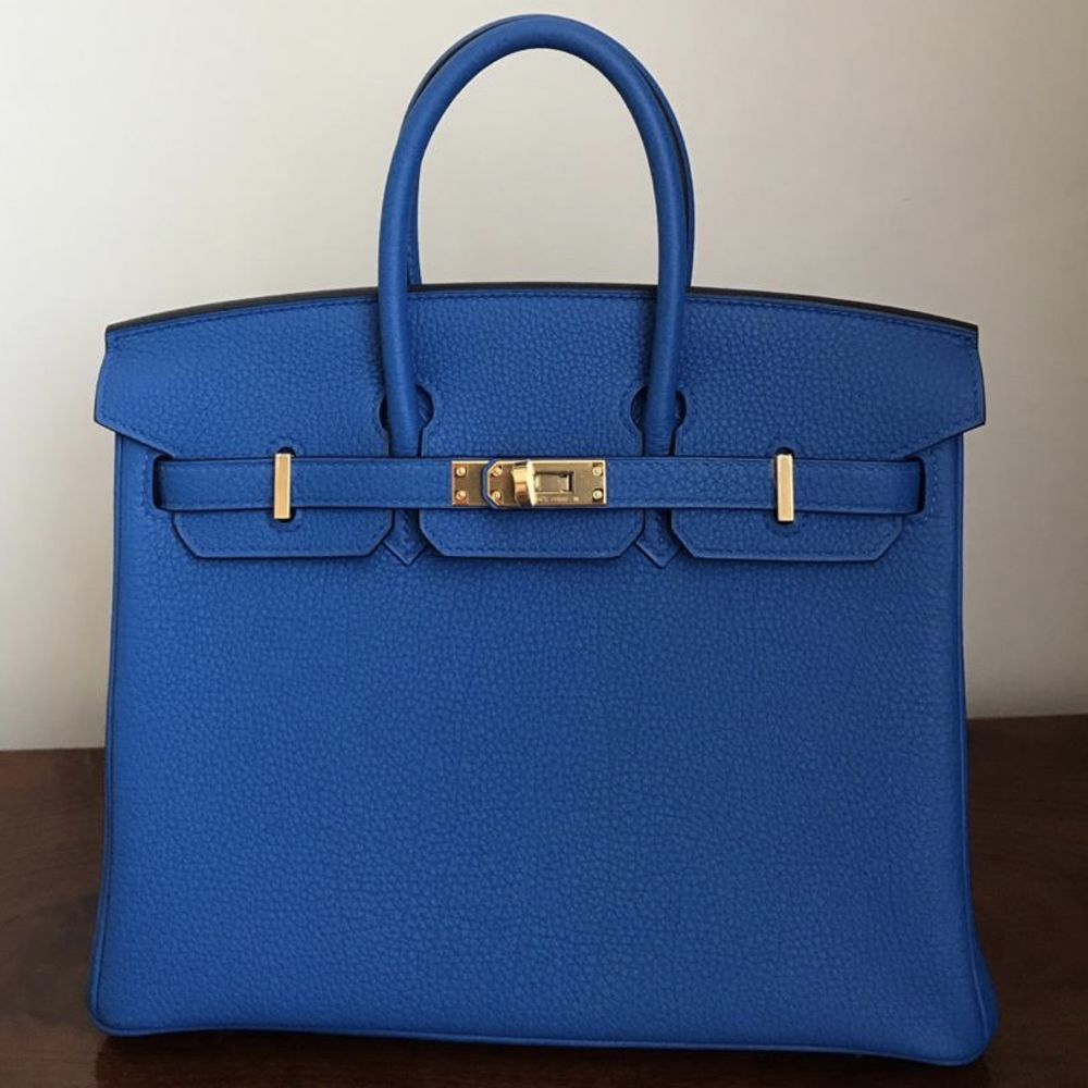Hermès Birkin 25 Bleu Zellige Togo Gold Hardware GHW C Stamp 2018 - The French Hunter