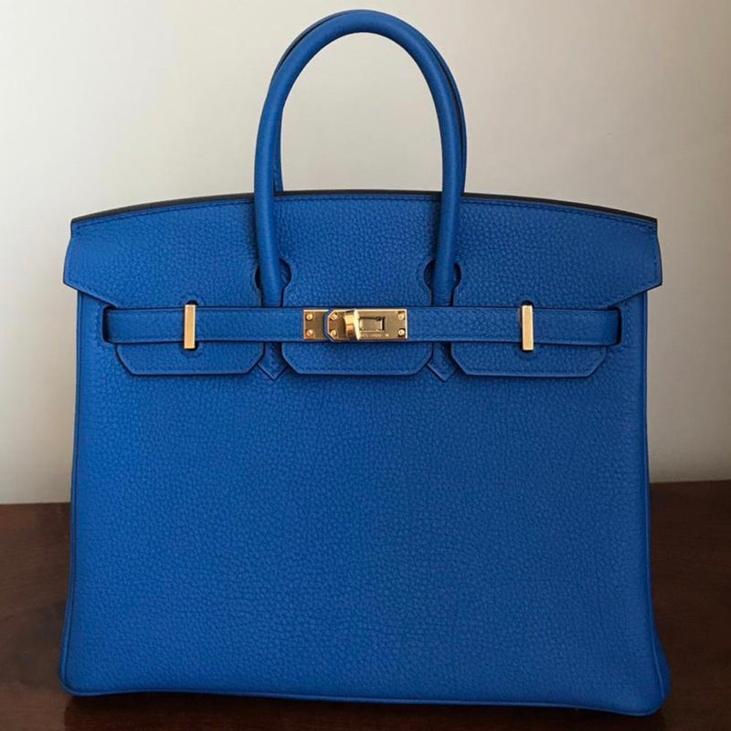 Hermès Birkin 25 Bleu Zellige Togo Gold Hardware GHW C Stamp 2018 - The French Hunter
