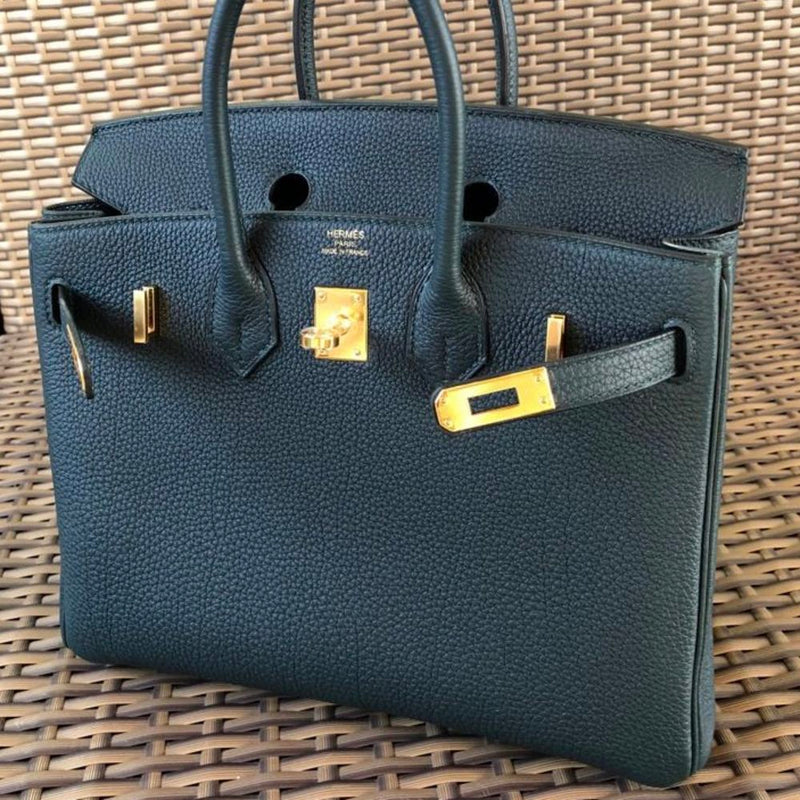 Hermès Birkin 25 Vert Cyprès Togo Gold Hardware GHW C Stamp 2018 - The French Hunter