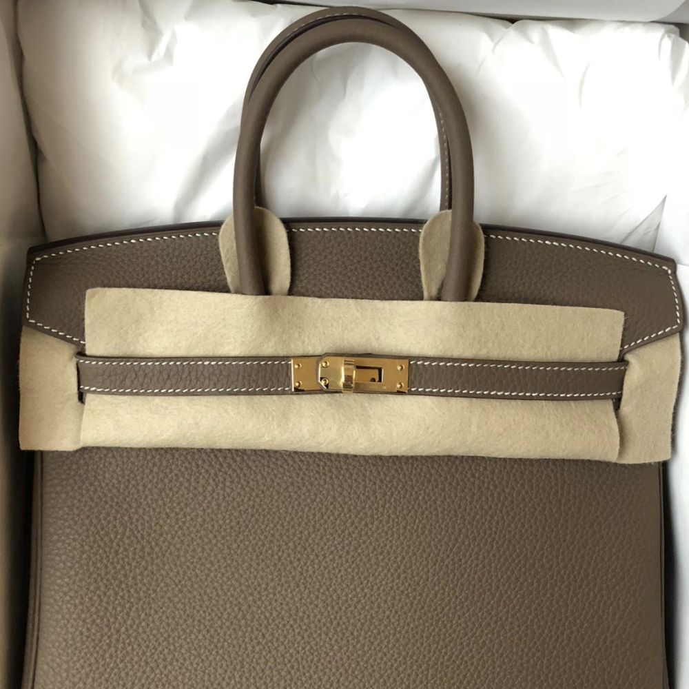 Hermès Birkin 25 Etoupe Togo Gold Hardware GHW C Stamp 2018 - The French Hunter