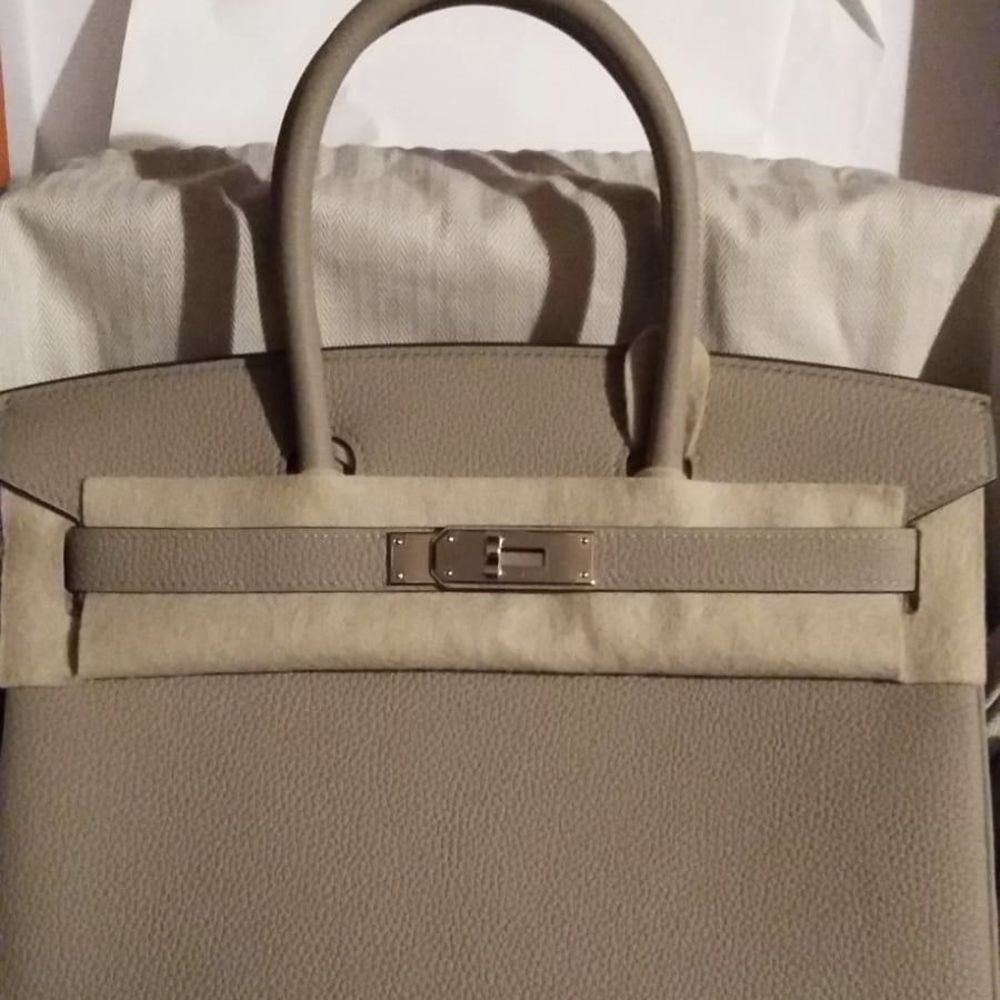 Hermès Birkin 30 Gris Tourterelle Togo Palladium Hardware PHW C Stamp 2018 - The French Hunter