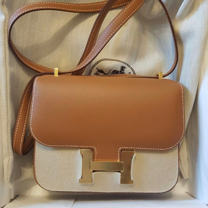 Hermès Constance 18 Gold Evercolor Gold Hardware GHW