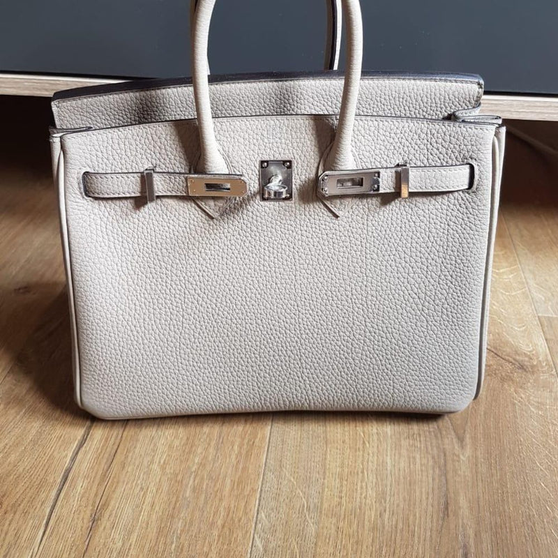 Hermès Birkin 25 Gris Tourterelle Togo Palladium Hardware PHW