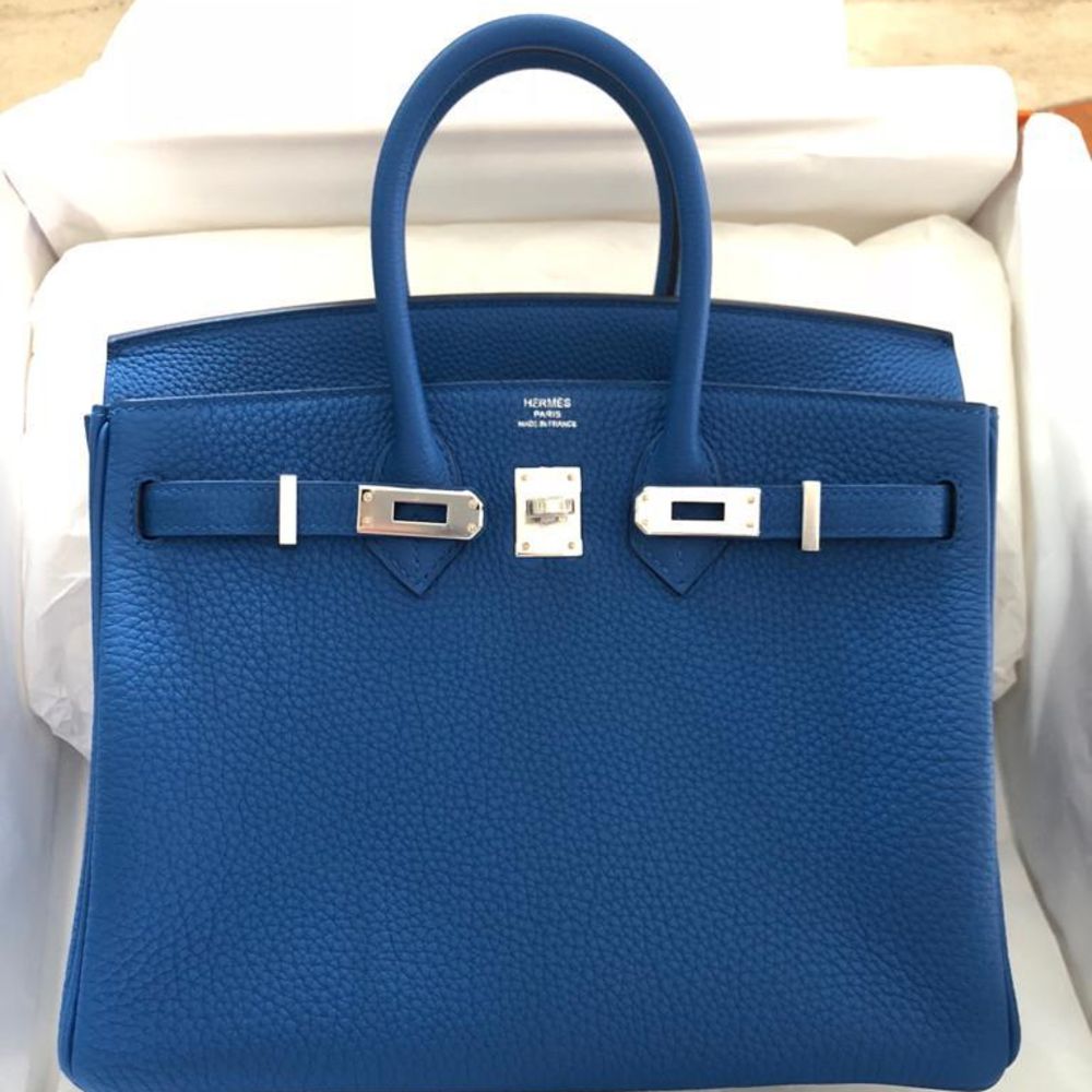 Hermès Birkin 25 Bleu Zellige Togo Palladium Hardware PHW