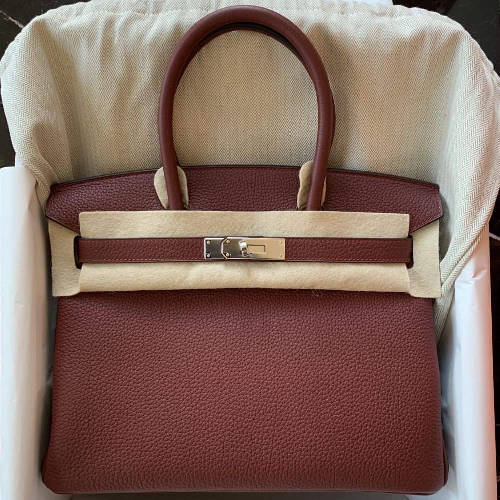 Hermès Birkin 30 Rouge H Togo Palladium Hardware PHW
