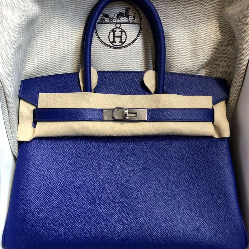 Hermès Birkin 30 Bleu Electrique Epsom Palladium Hardware PHW