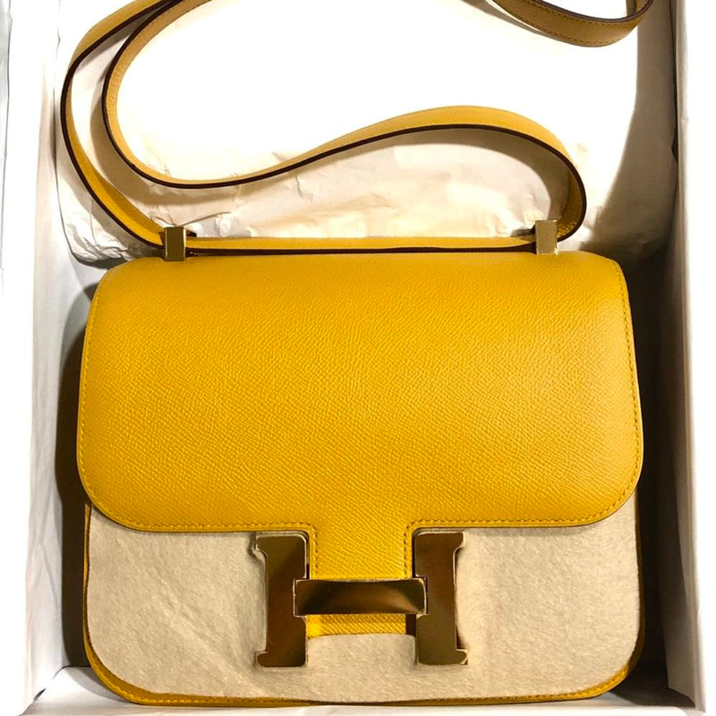 Hermès Constance 24 Jaune Ambre Epsom Gold Hardware GHW