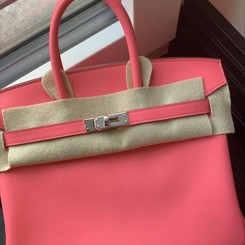 Hermès Birkin 25 Rose Azalee Swift Palladium Hardware PHW