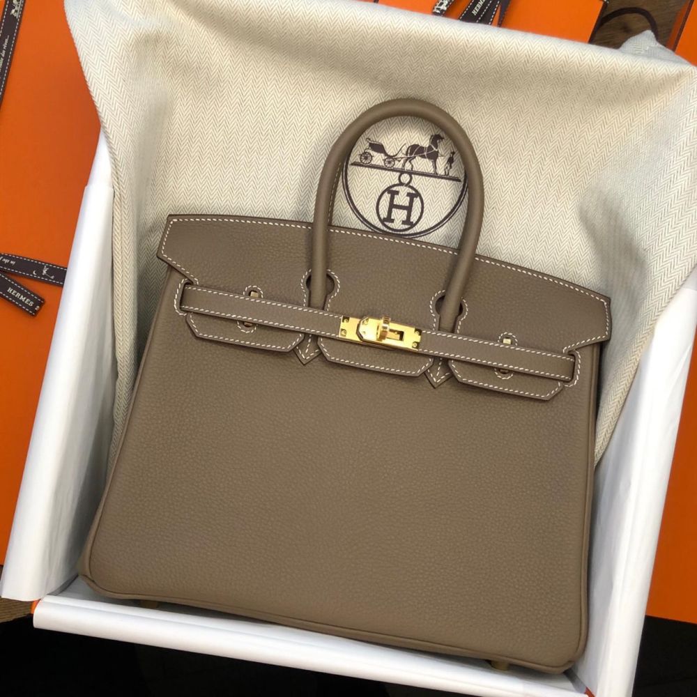Hermès Birkin 25 Etoupe Togo Gold Hardware GHW