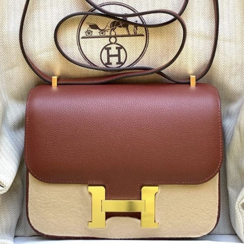 Hermès Constance 18 Rouge H Evercolor Gold Hardware GHW — The