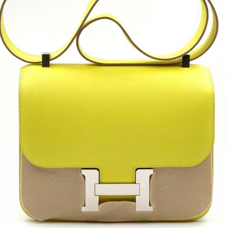 Hermès Constance 24 Lime Evercolor Palladium Hardware PHW