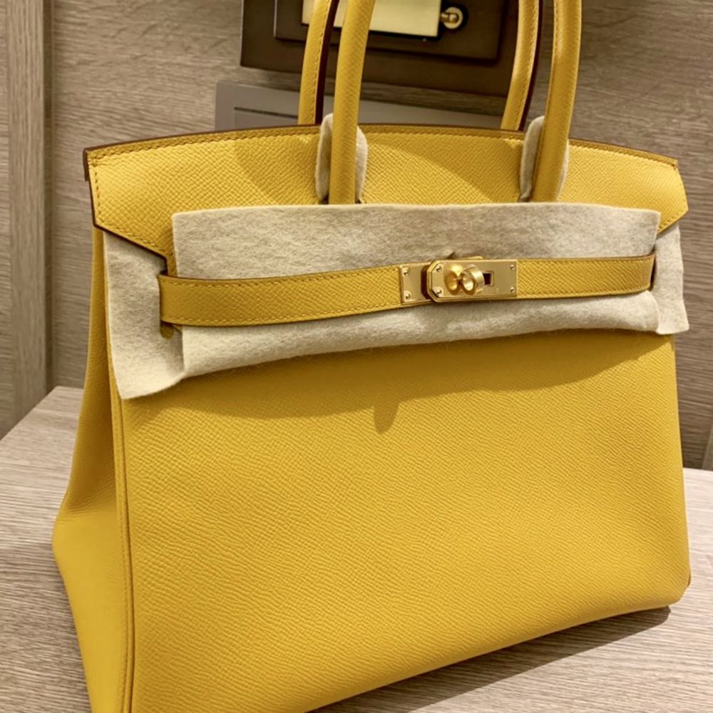 Hermès Birkin 30 Jaune Ambre Epsom Gold Hardware GHW