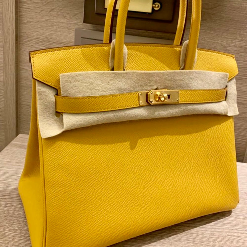 Hermès Birkin 30 Jaune Ambre Epsom Gold Hardware GHW