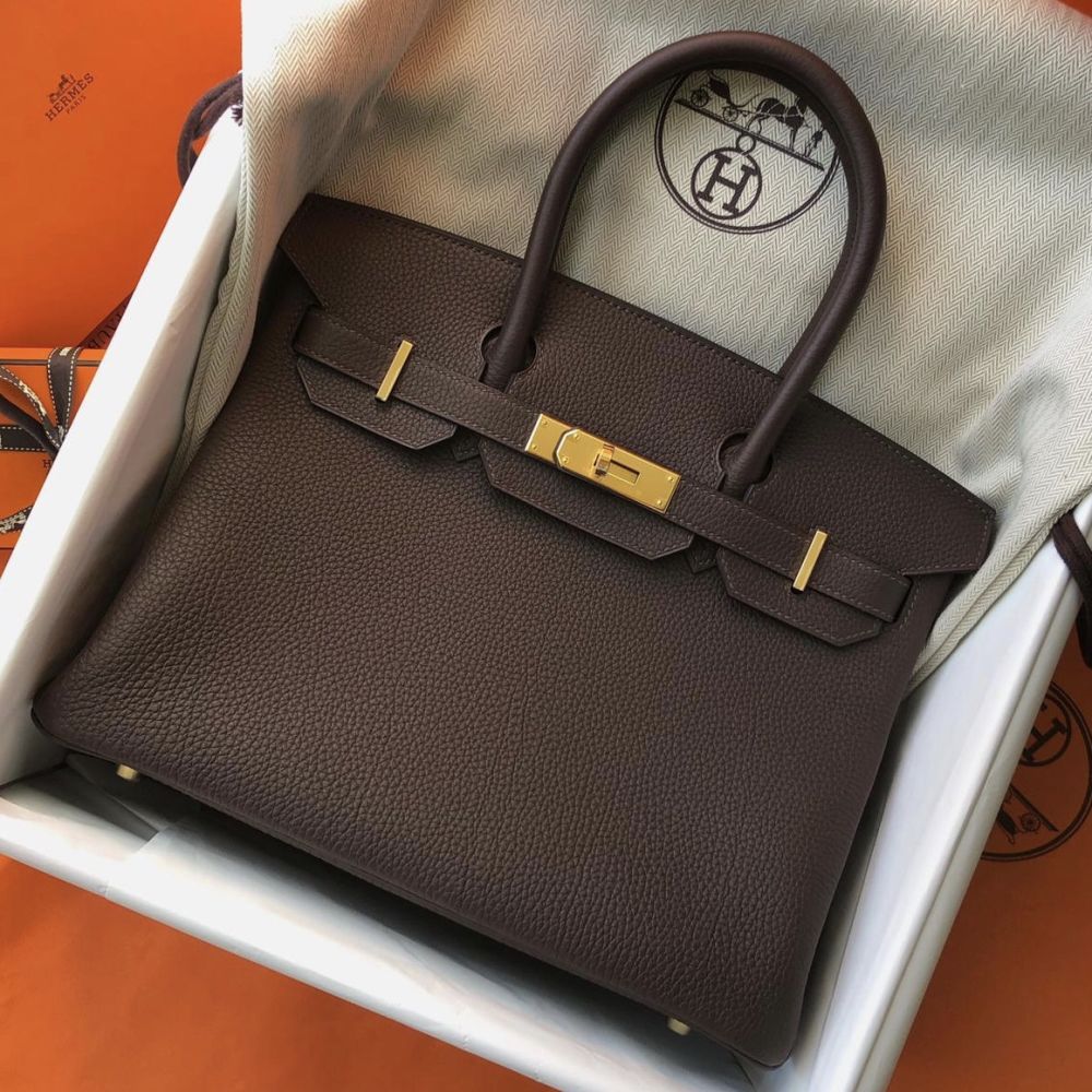 Hermès Birkin 30 Chocolat Togo Gold Hardware GHW