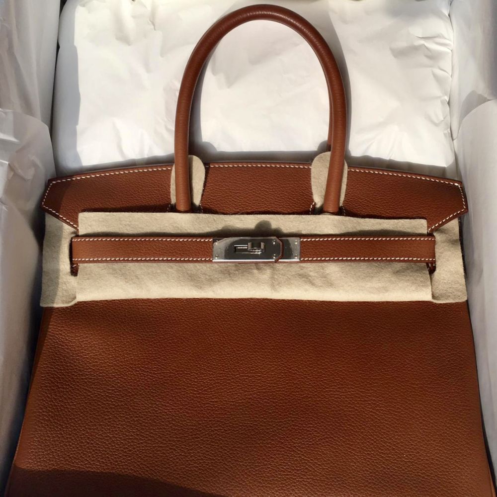 Hermès Birkin 30 Fauve Barenia Faubourg Palladium Hardware PHW