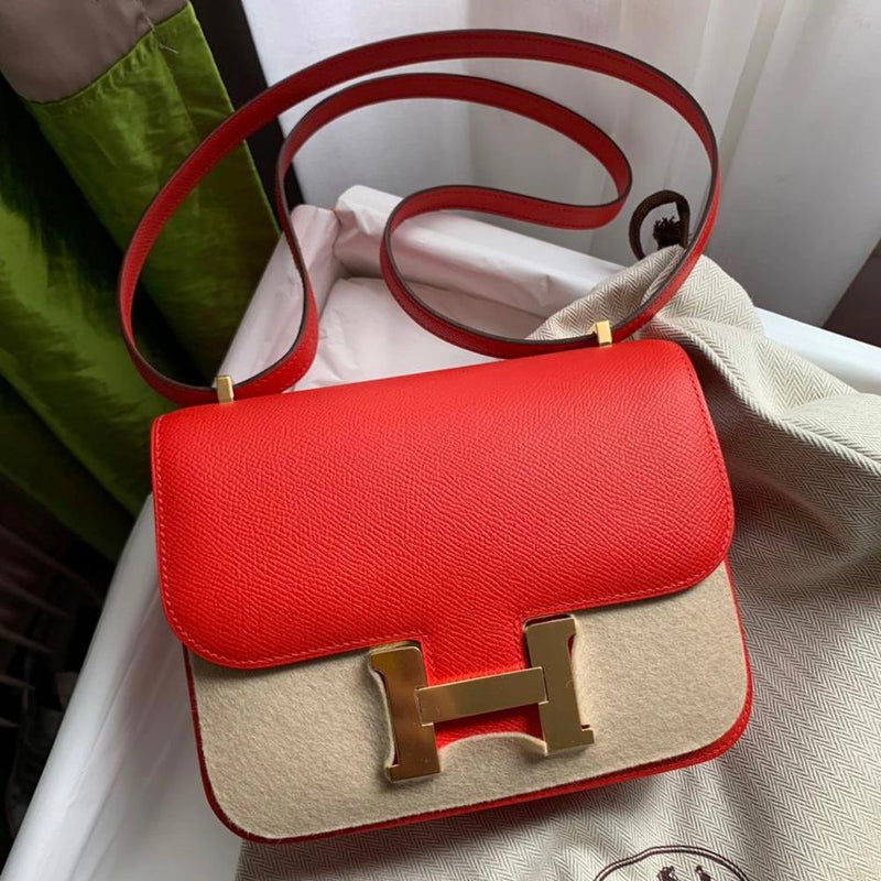 Hermès Constance 18 Rouge de Coeur Epsom Gold Hardware GHW