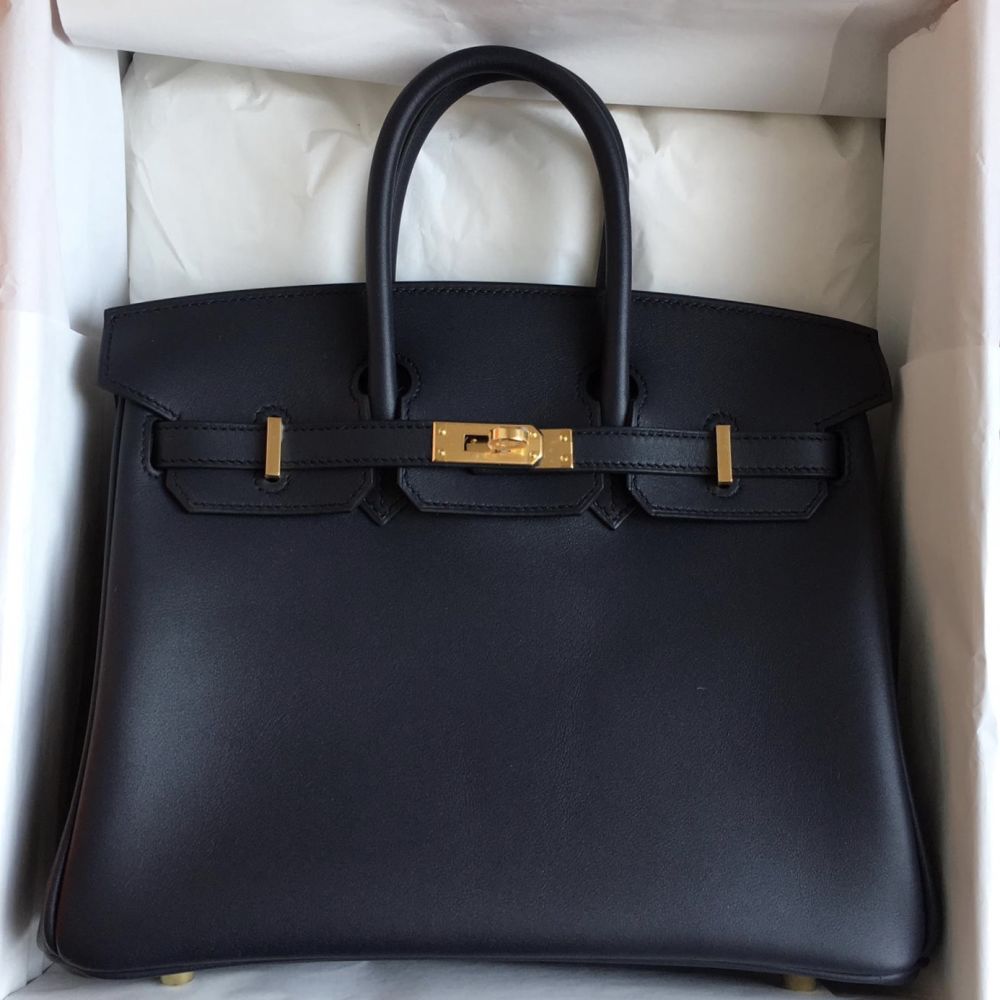 Hermès Birkin 25 Bleu Indigo Veau Jonathan Gold Hardware GHW