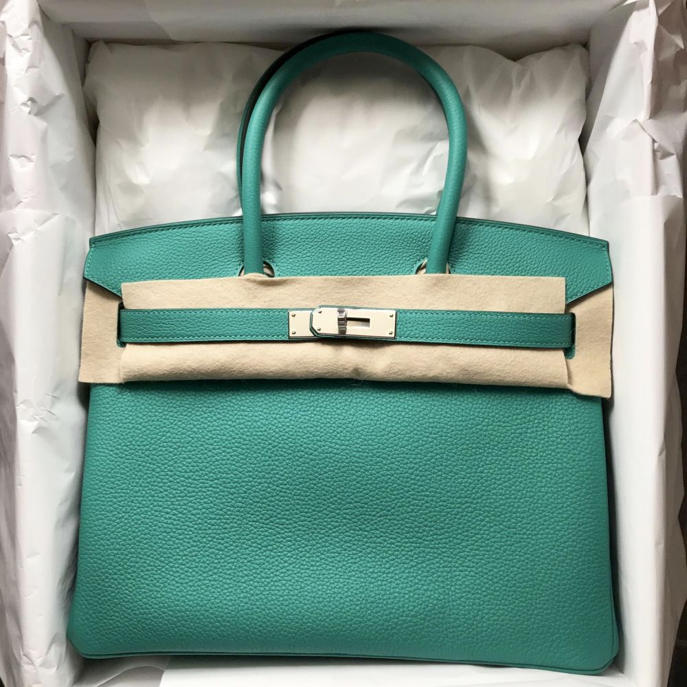 Hermès Birkin 30 Vert Verone Togo Palladium Hardware PHW